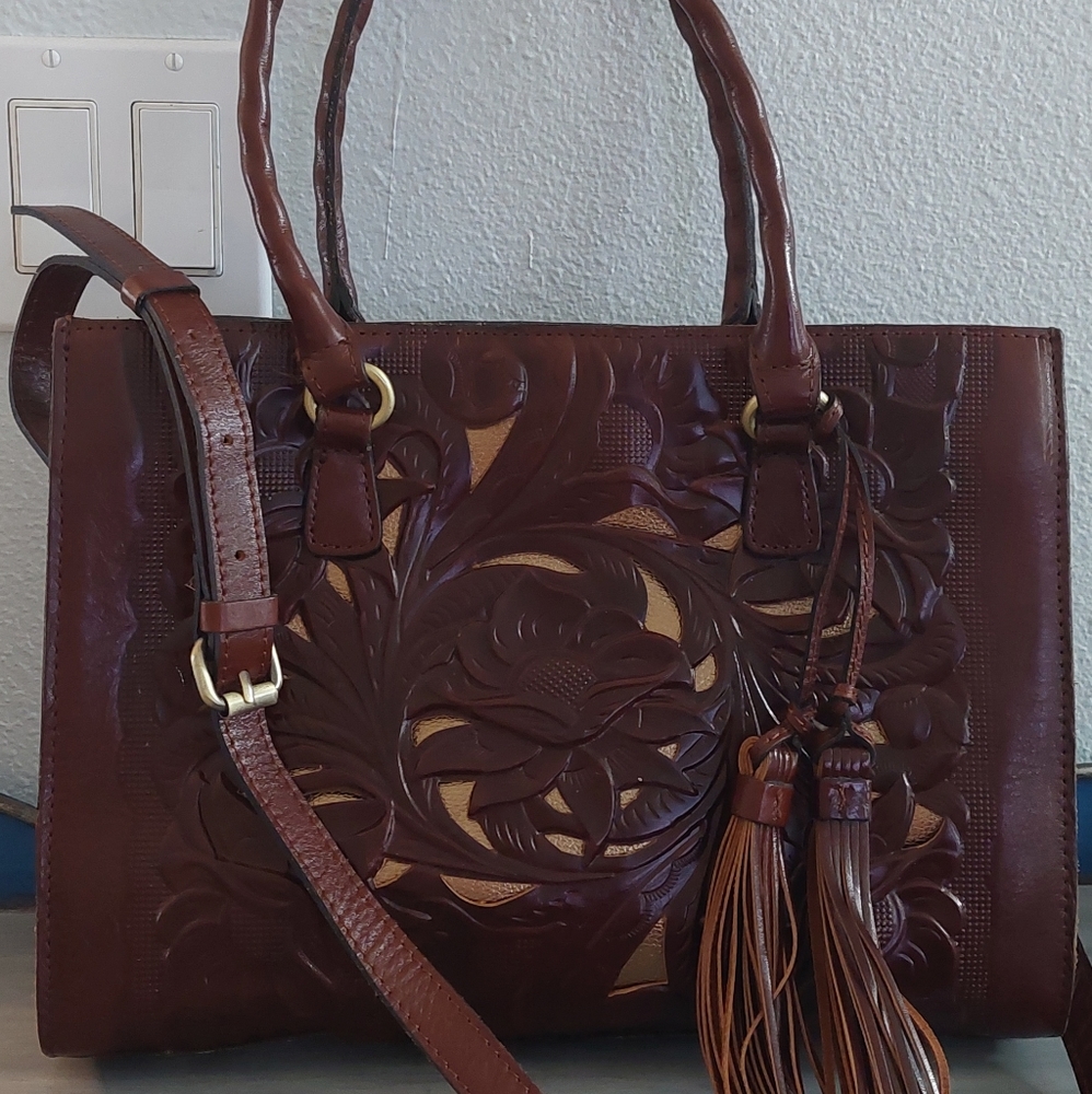 Patricia Nash Leather Shoulder Bag